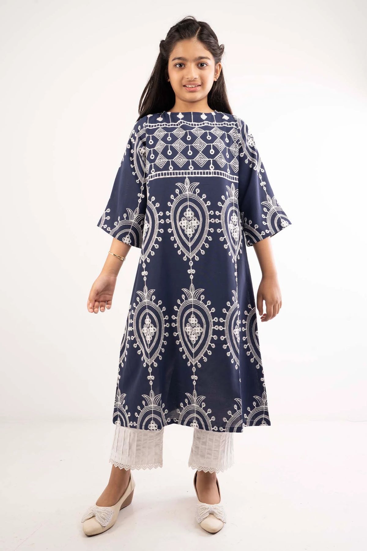 Girl's Ethnic Tops (2-7Y) (Navy)