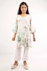 Girl's Ethnic Tops (8-13Y) (Green Printed)