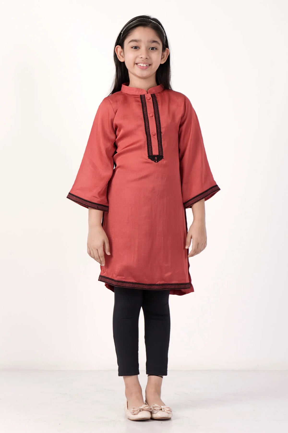 Girl's Ethnic Tops (2-7Y) (Orange)