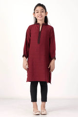 Girl's Ethnic Tops (2-7Y) (Maroon)