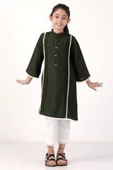 Girl's Ethnic Tops (2-7Y) (Olive)