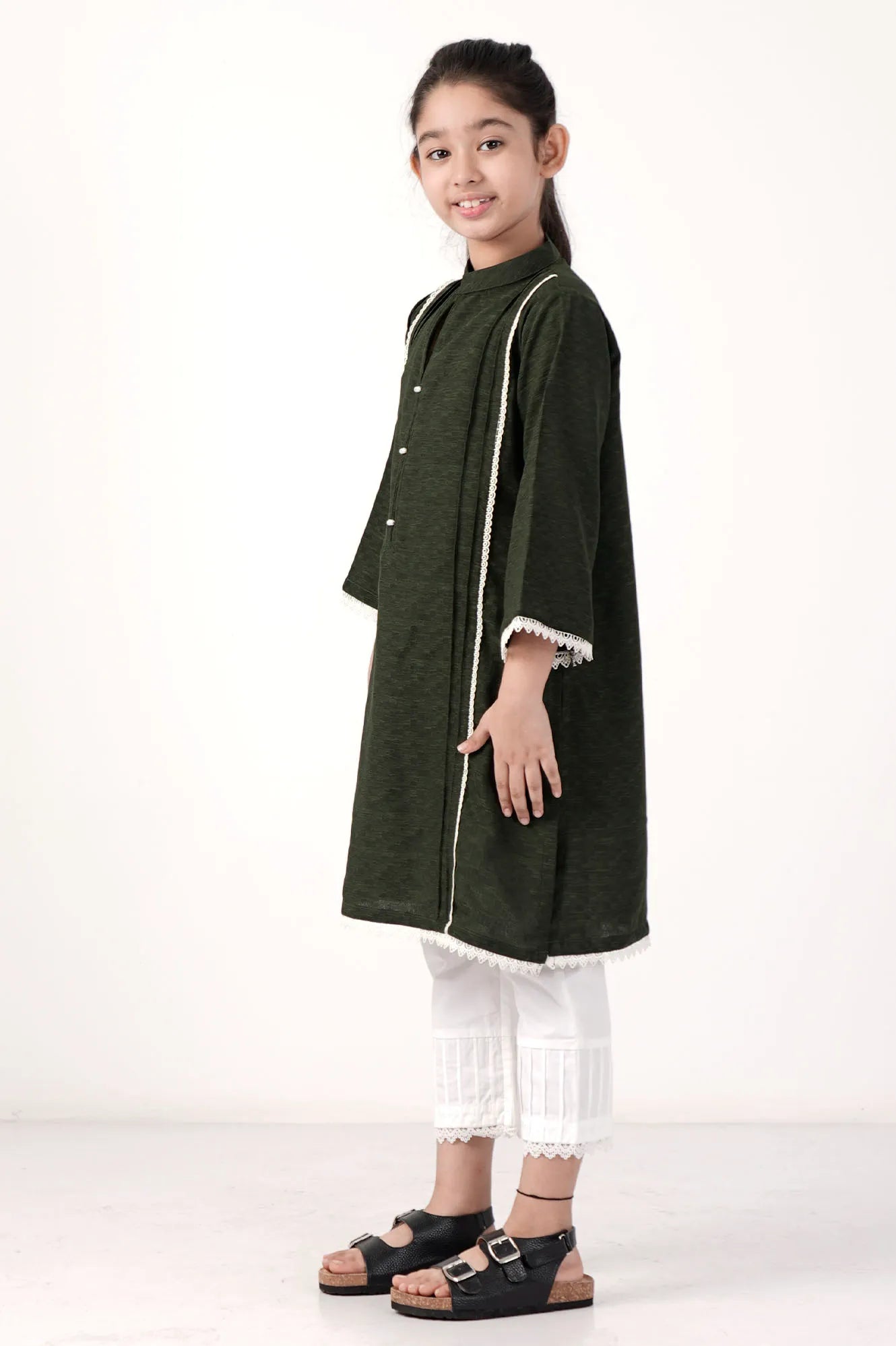 Girl's Ethnic Tops (2-7Y) (Olive)