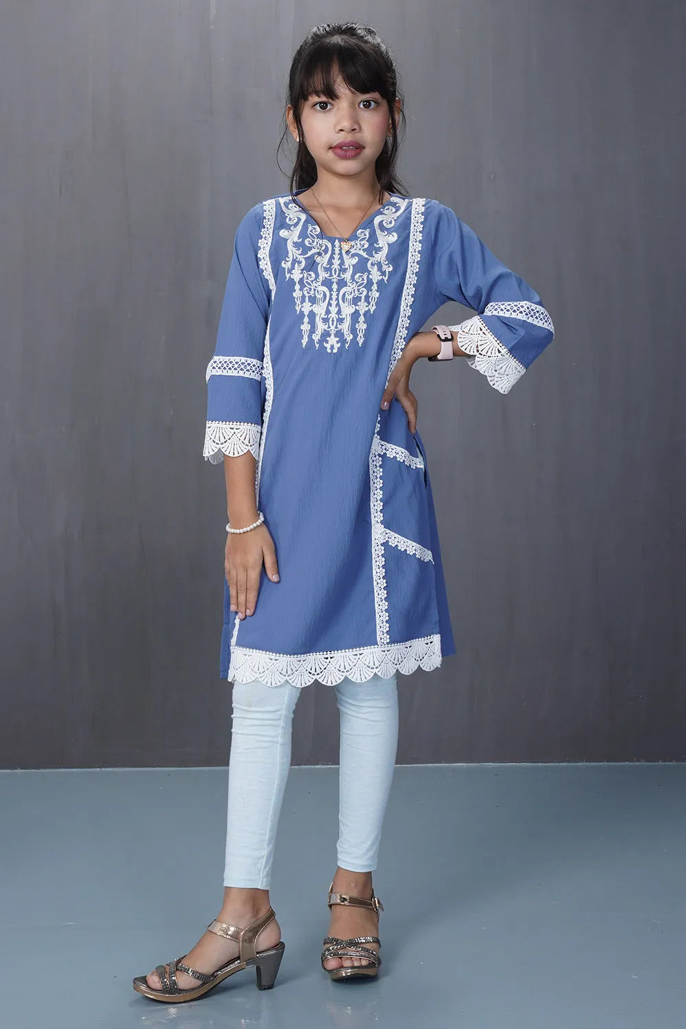 Girl's Ethnic Tops (8-13Y) (Navy)
