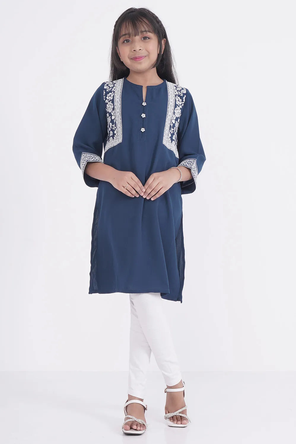 Girl's Ethnic Tops (8-13Y) (Peacock Blue)