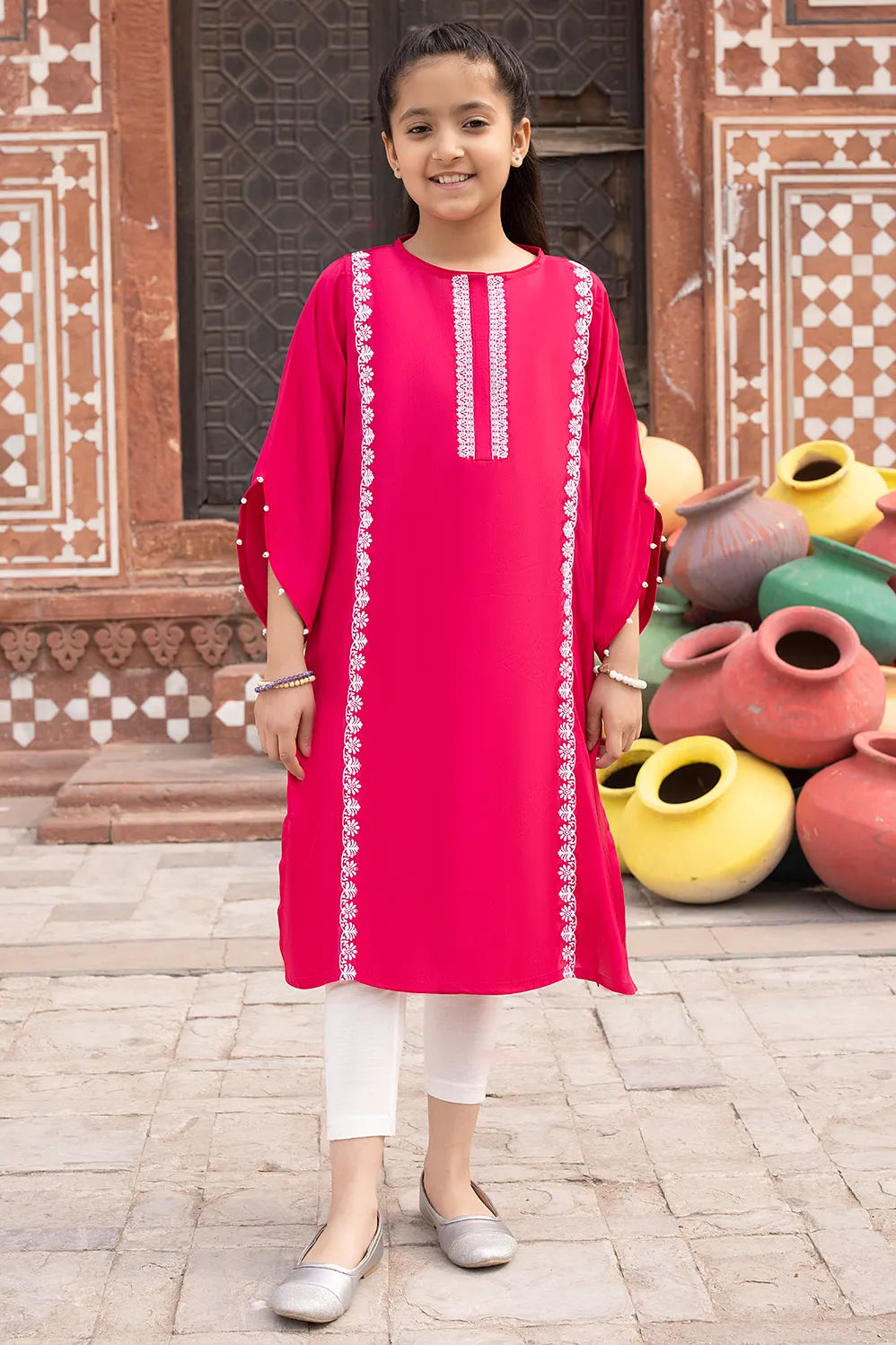 Girl's Ethnic Tops (8-13Y) (Pink)