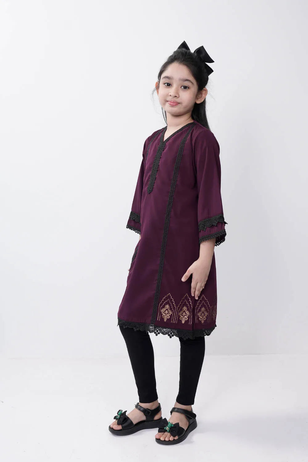 Girl's Ethnic Tops (2-7Y) (Dk. Purple)