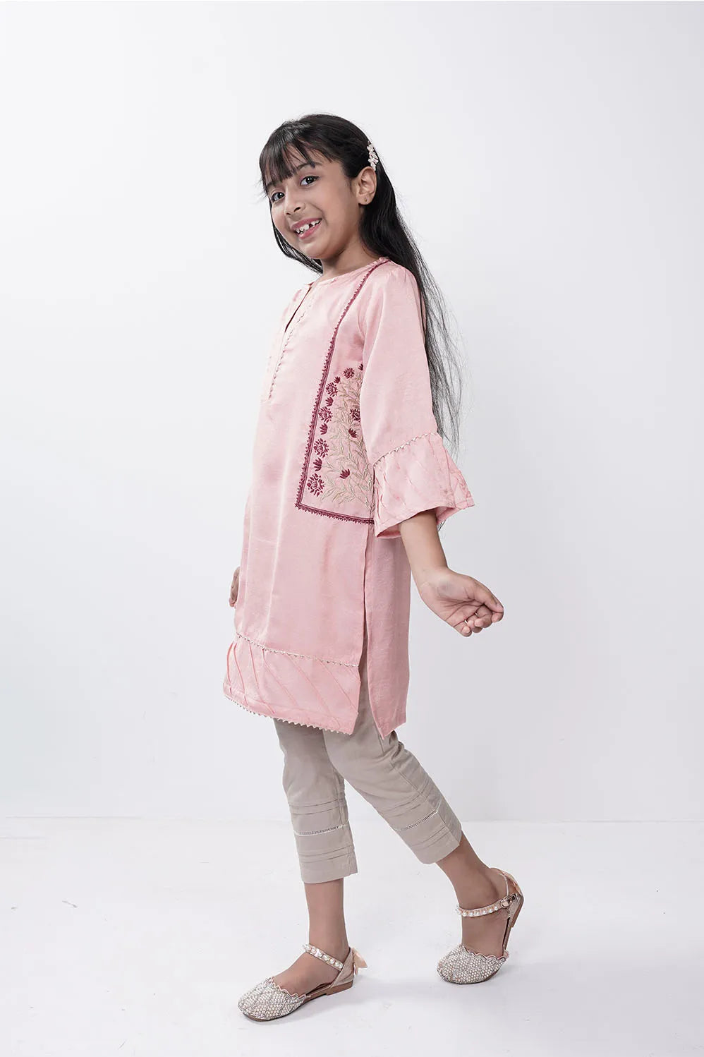 Girl's Ethnic Tops (8-13Y) (Peach)
