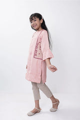 Girl's Ethnic Tops (8-13Y) (Peach)