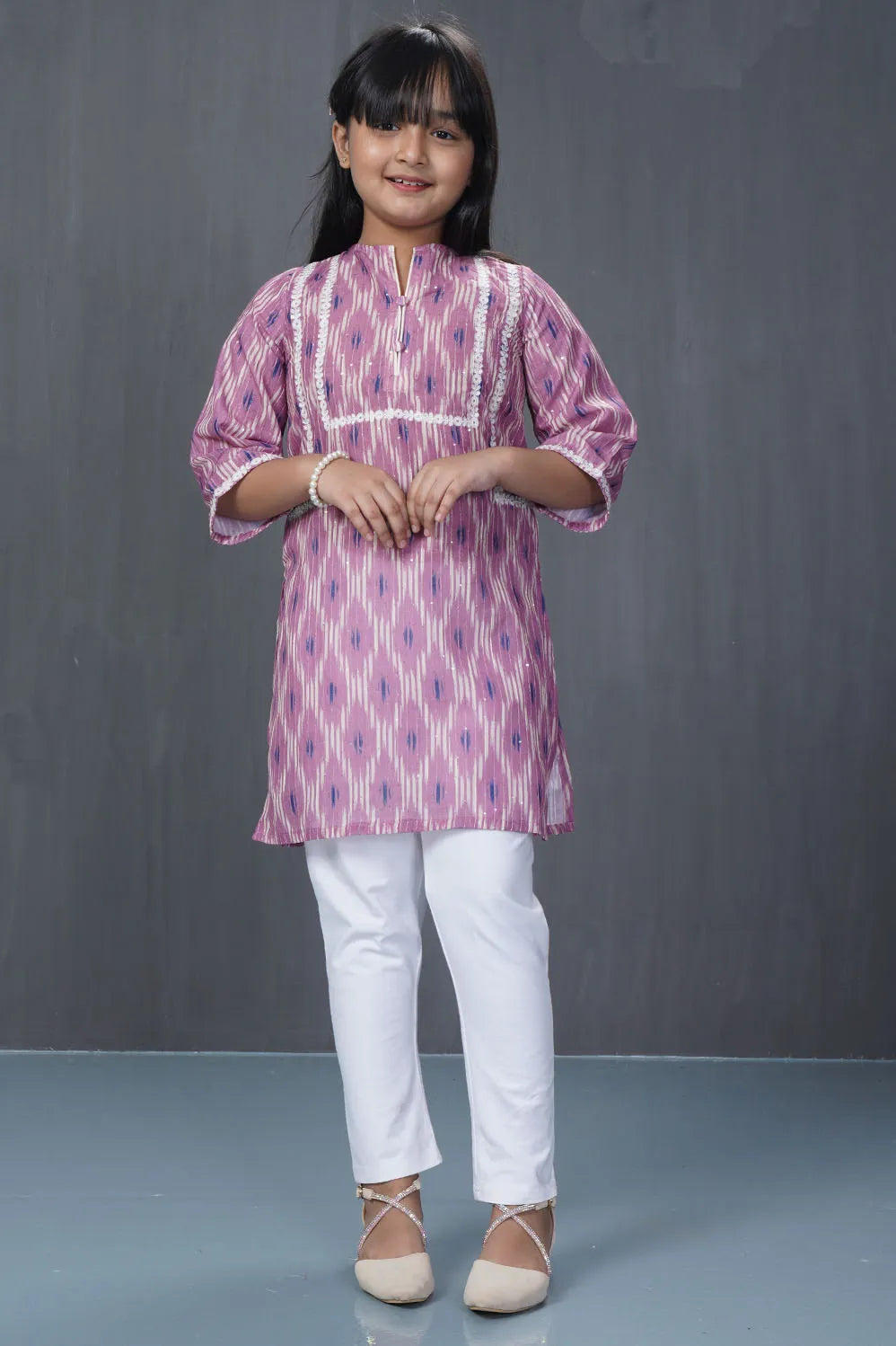 Girl's Ethnic Tops (2-7Y) (Purple)