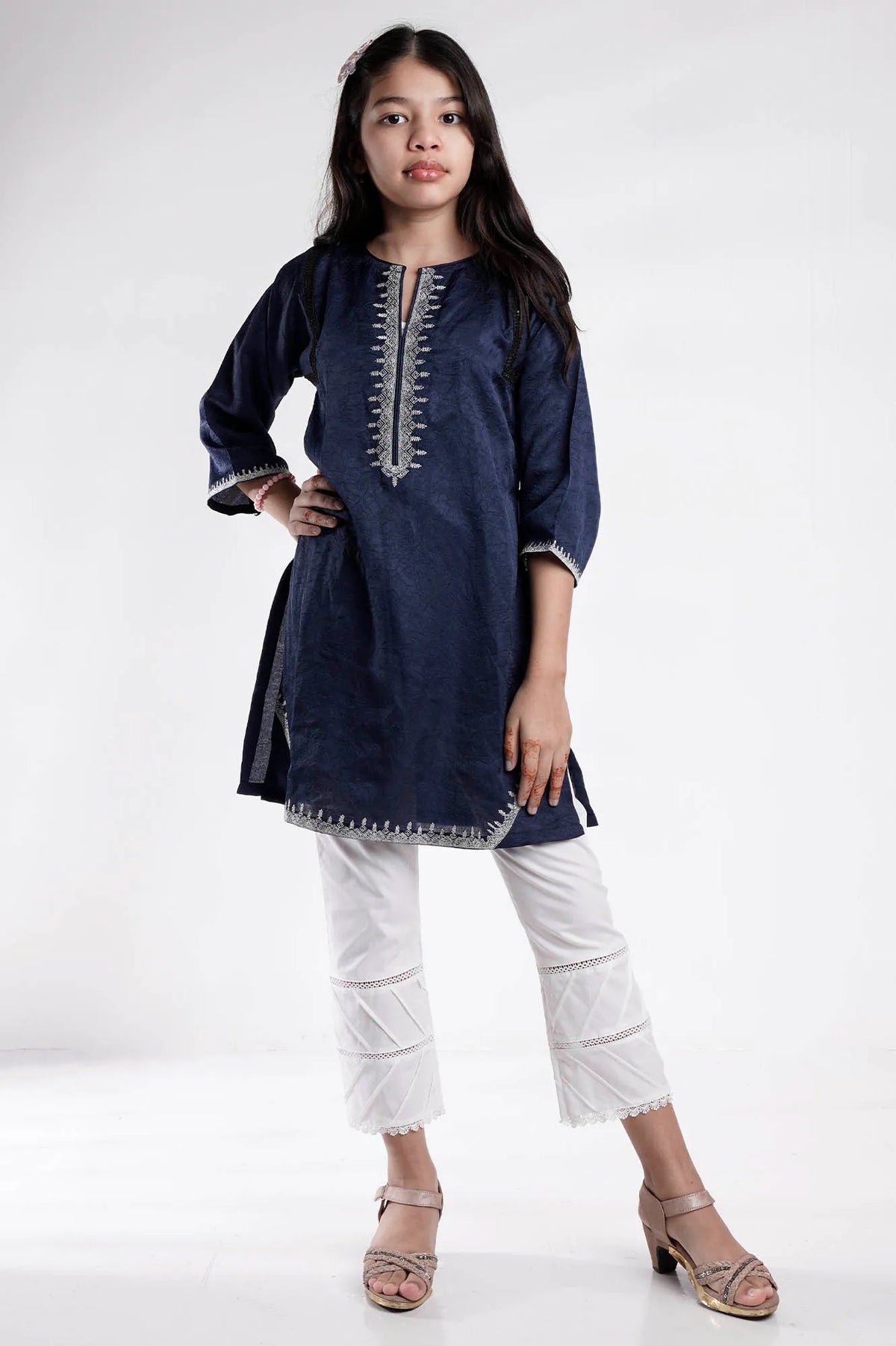 Girl's Ethnic Tops (8-13Y) (Navy)