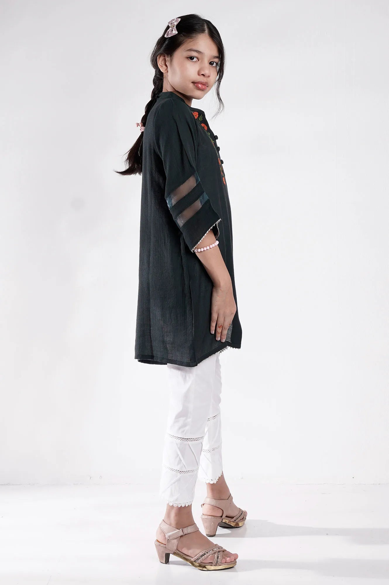 Girl's Ethnic Tops (2-7Y) (Lotus Green)