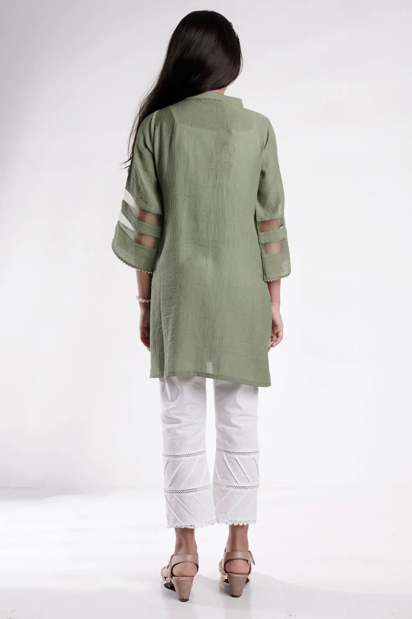 Girl's Ethnic Tops (2-7Y) (Olive)