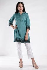 Girl's Ethnic Tops (8-13Y) (Pine Green)