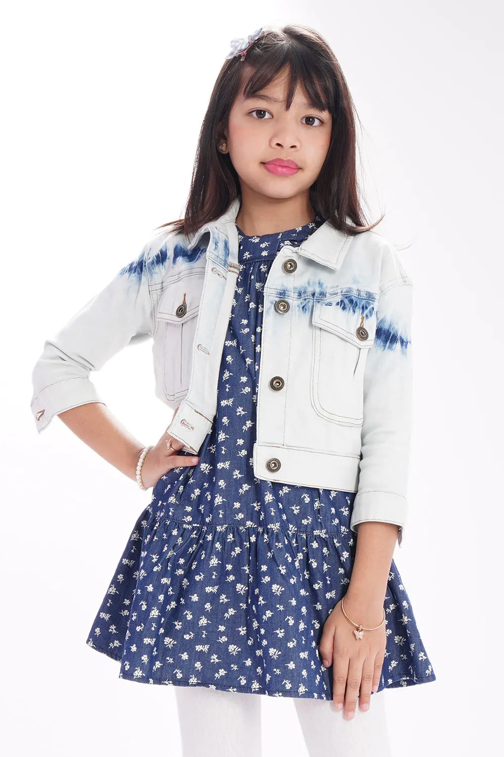 Girl's Jacket (8-13Y) (Light Wash)