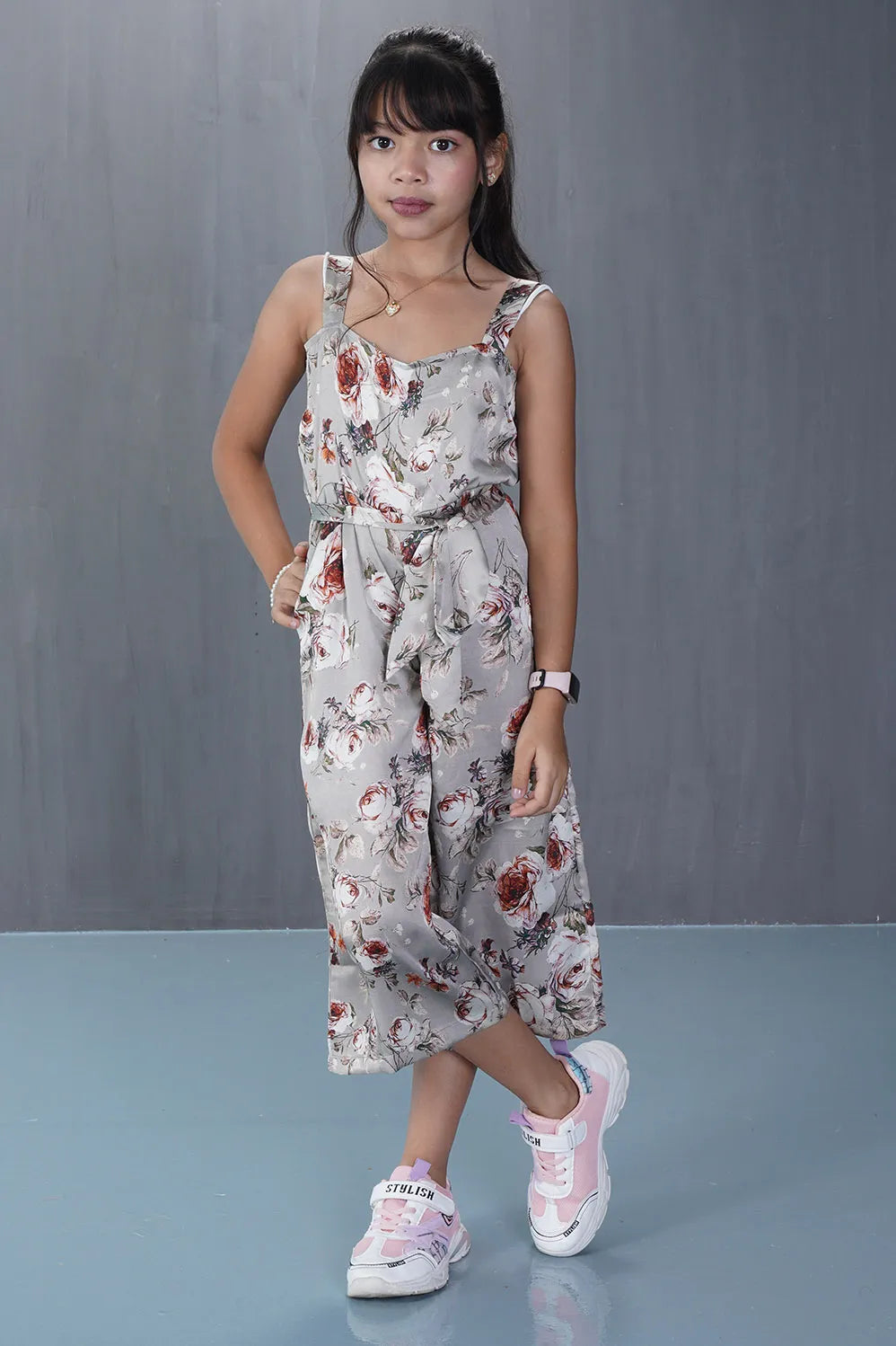 Girl's Jumpsuit (8-13Y) (Grey)