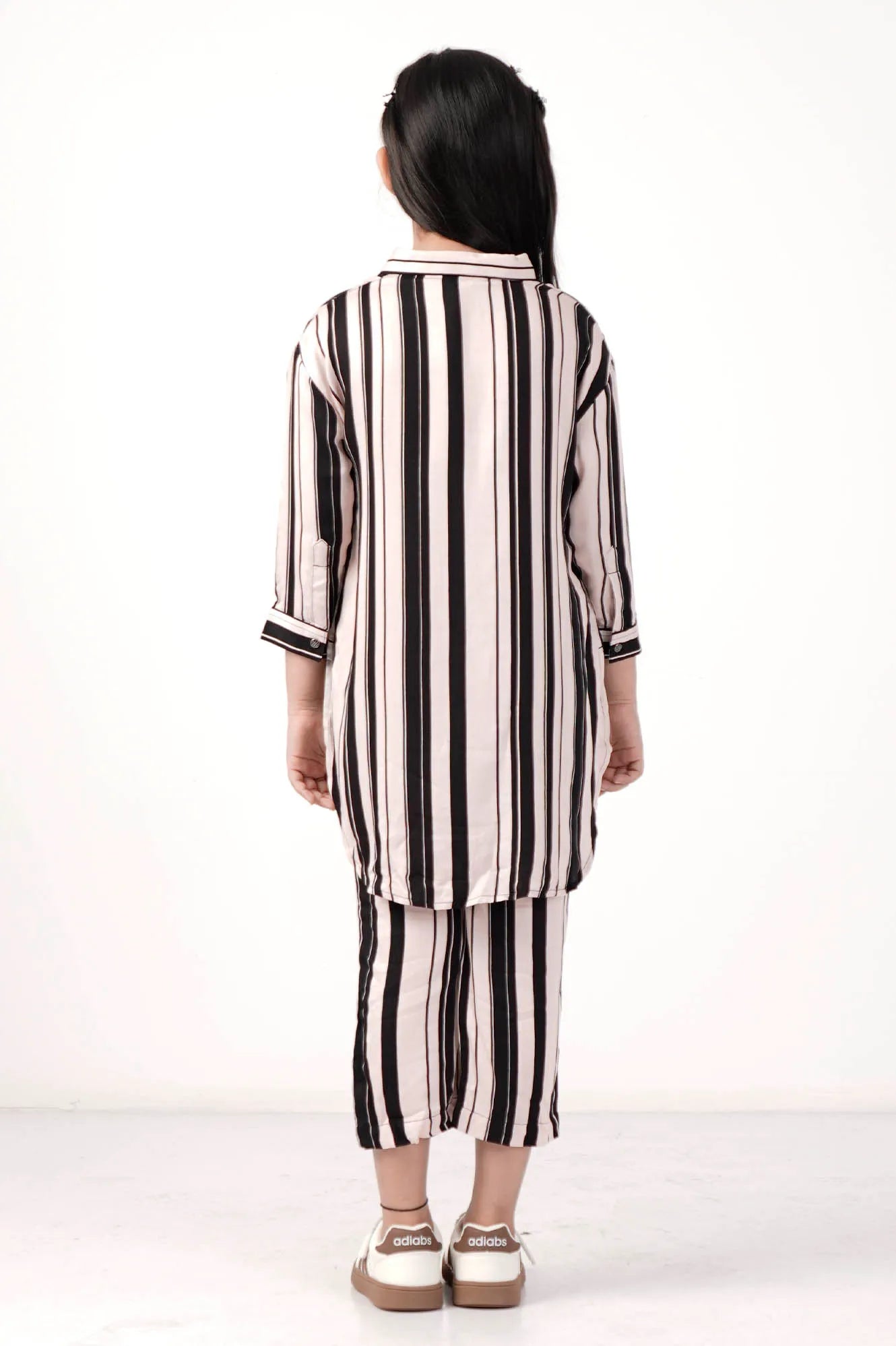 Girl's Set (2-7Y) (Black Stripe)