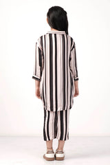 Girl's Set (2-7Y) (Black Stripe)