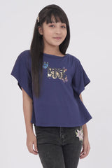 Girl's T-shirt (8-13Y) (Navy)