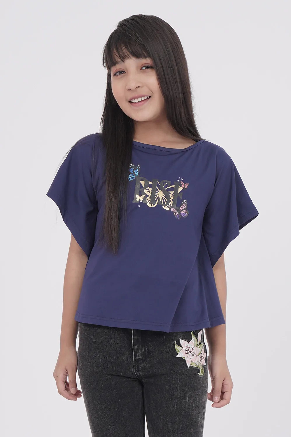 Girl's T-shirt (8-13Y) (Navy)