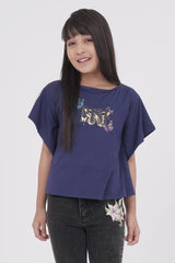 Girl's T-shirt (8-13Y) (Navy)