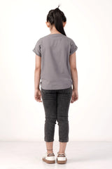 Girl's T-shirt (8-13Y) (Ash)
