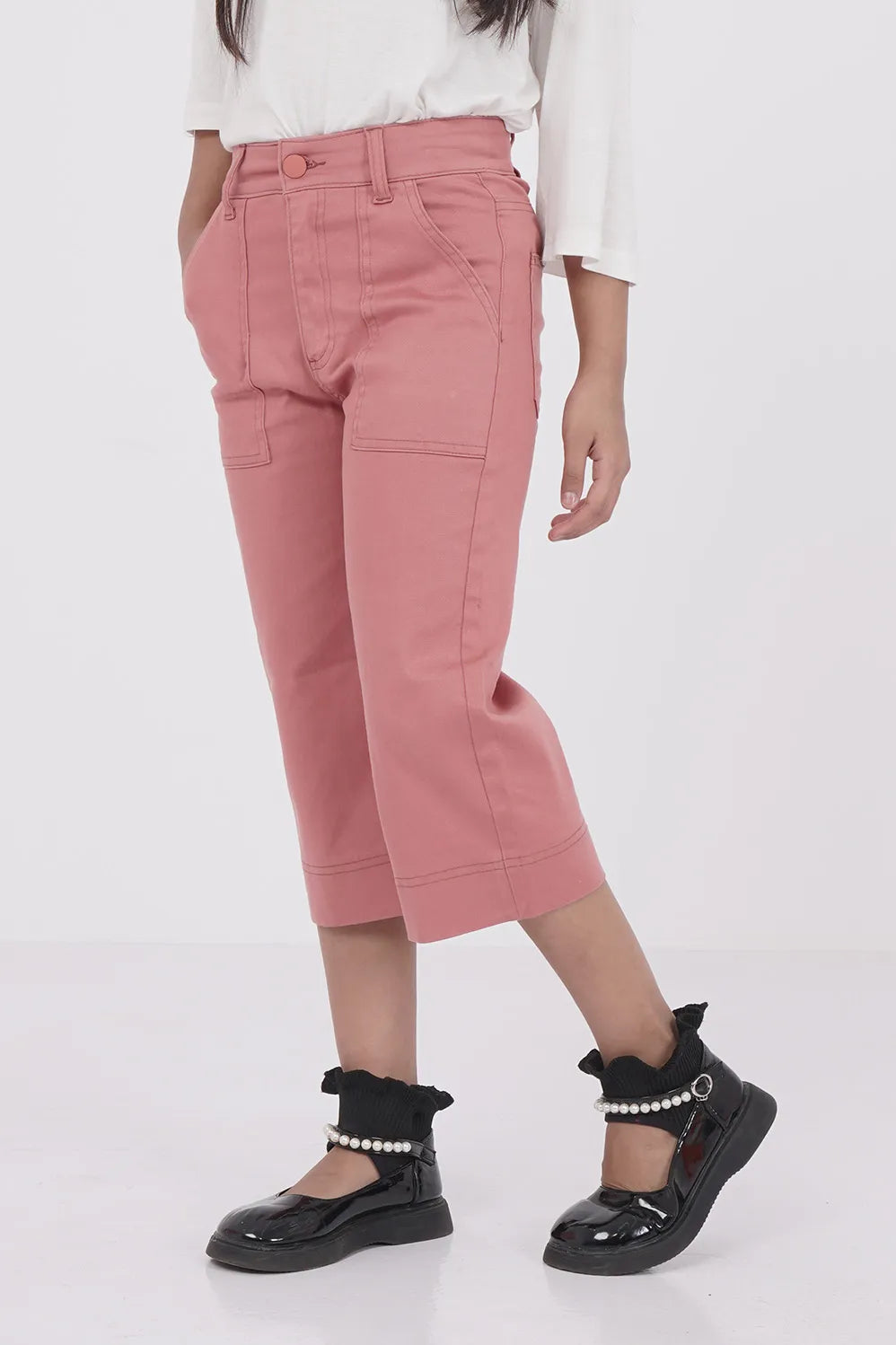 Girl's Woven Bottom (8-13Y) (Mauve)