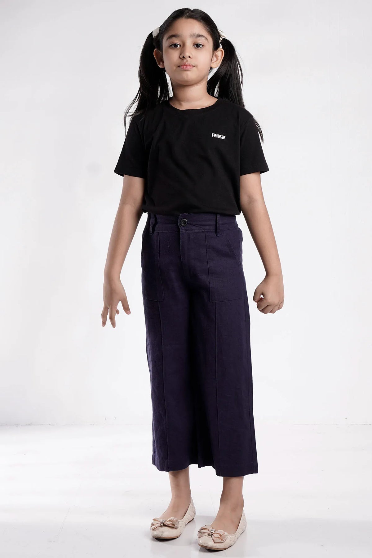 Girl's Woven Bottom (8-13Y) (Navy)