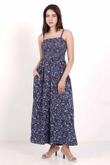 Women's Jumpsuit (Blue Printed)