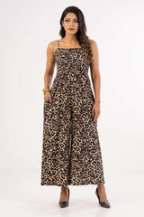 Women's Jumpsuit (Leopard Print)