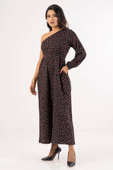 Women's Jumpsuit (Black Printed)