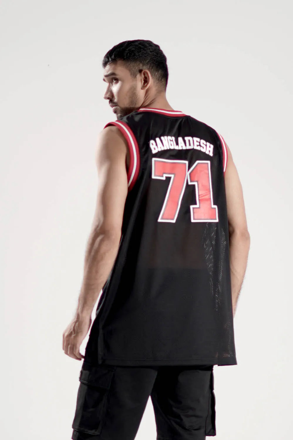 Men's Baseball Jersey (Black & Red)
