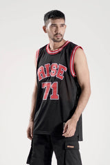 Men's Baseball Jersey (Black & Red)