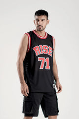 Men's Baseball Jersey (Black & Red)