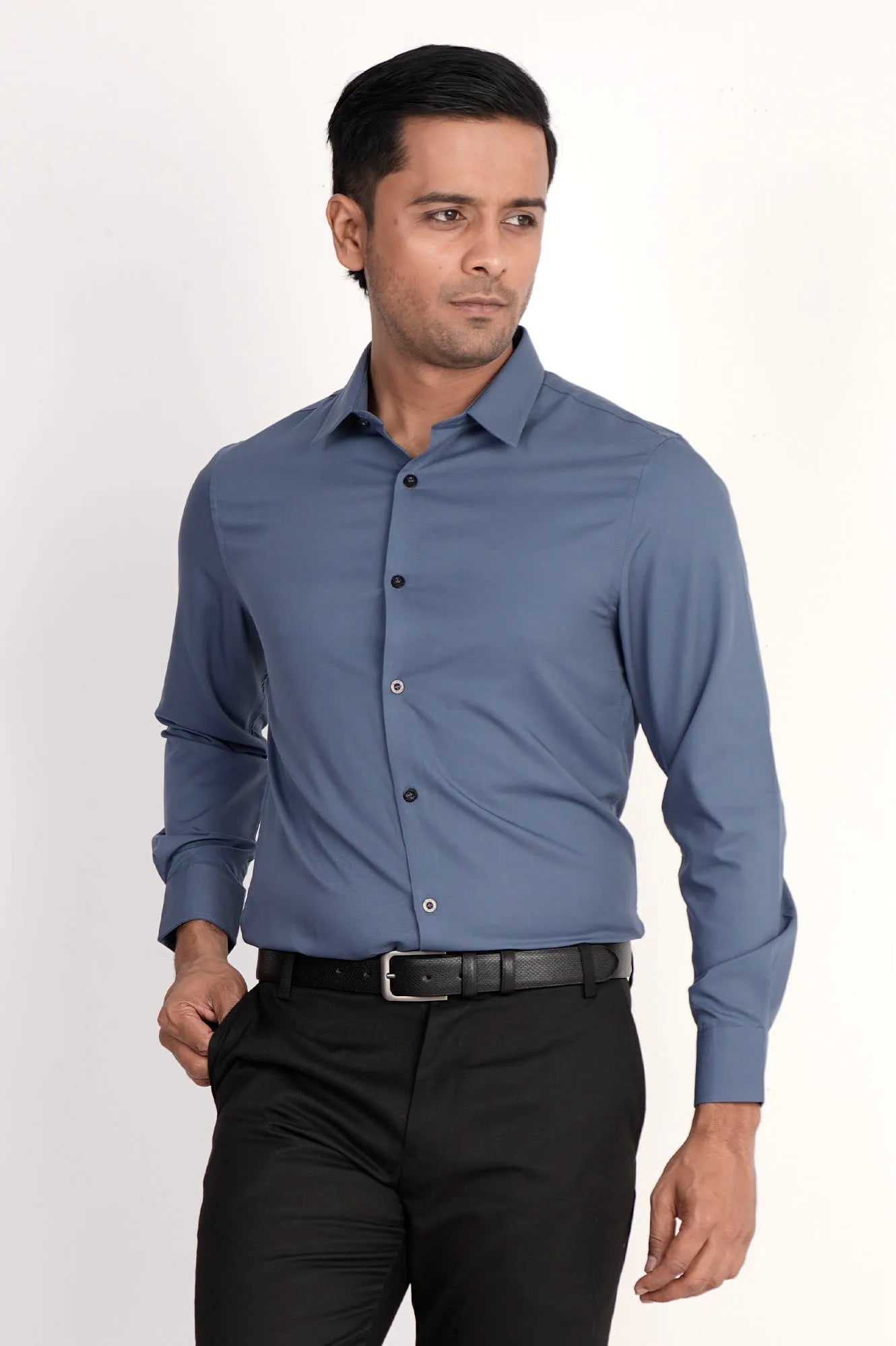 Mens Formal Shirt (Bluish Grey)