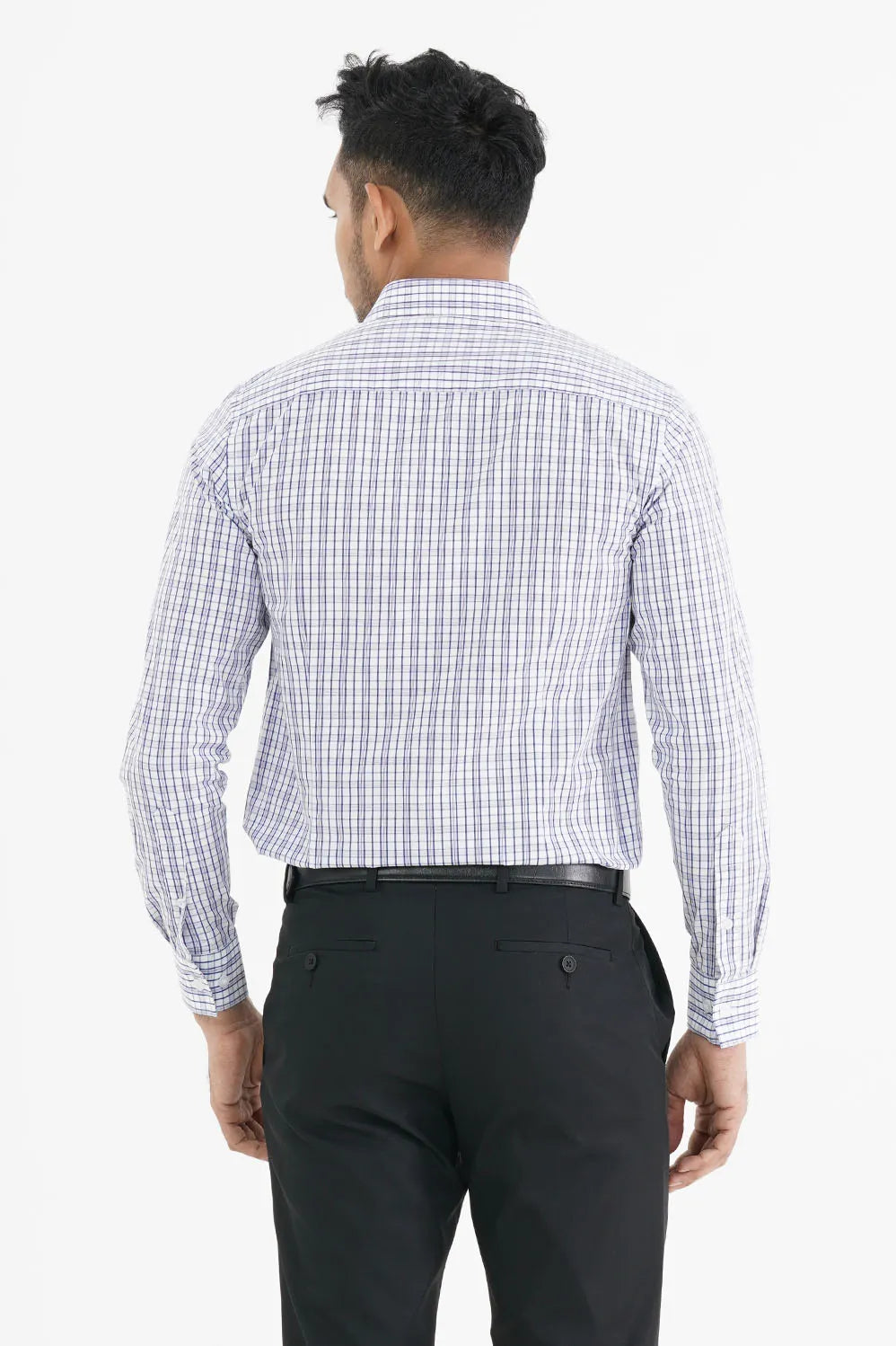 Mens Formal Shirt (Purple Check)