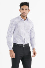 Mens Formal Shirt (Purple Check)