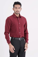 Men Formal Shirt (Burgundy)