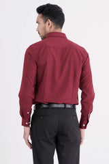 Men Formal Shirt (Burgundy)
