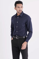 Mens Formal Shirt (Navy Geo)