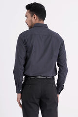Mens Formal Shirt (Navy Paisely)