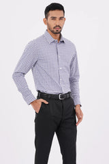 Mens Formal Shirt (Blue Ginham)