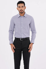 Mens Formal Shirt (Blue Ginham)