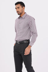 Mens Formal Shirt (Purple Check)