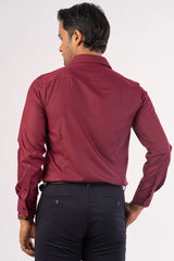 Men's Formal Shirt (Maroon)
