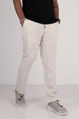 Men's Jogger (Beige Stripe)