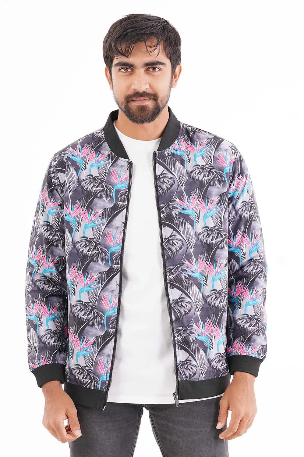 Men's Jacket (Grey Printed)