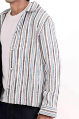 Men's Jacket (Blue Stripe)