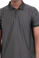 Men's Polo Shirt (Black Stripe)