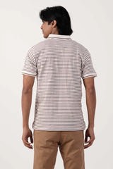 Men Polo Shirt (Grey Stripe)