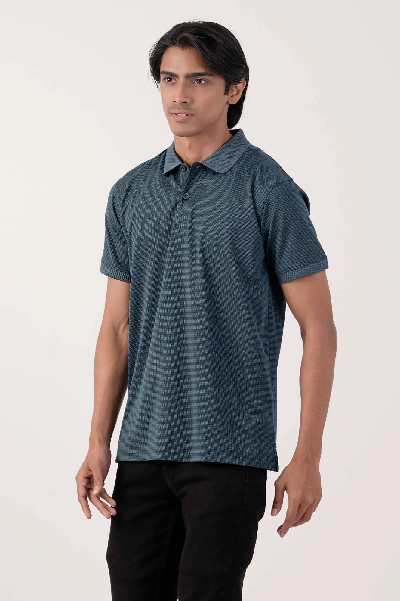 Men Polo Shirt (Peacock Blue)